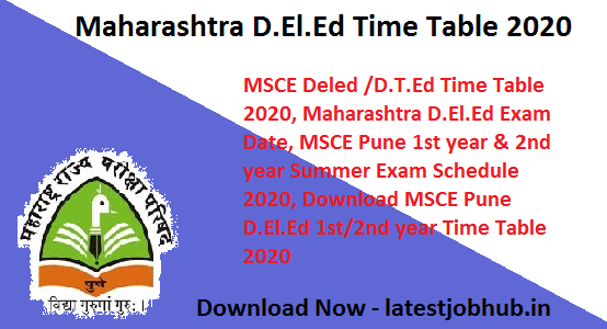 Maharashtra D.El.Ed Time Table 2021