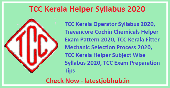TCC Kerala Helper Syllabus 2020