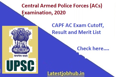 UPSC CAPF AC Result 2021