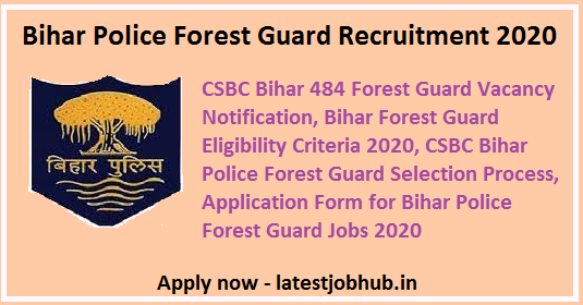 Bihar Police Forest Guard Recruitment 2020
