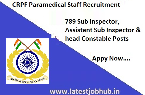 CRPF Paramedical Staff Recruitment 2020-