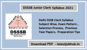 DSSSB-Junior-Clerk-Syllabus-2021
