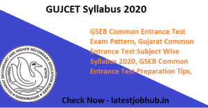 GUJCET Syllabus 2020