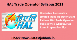 HAL-Trade-Operator-Syllabus-2021