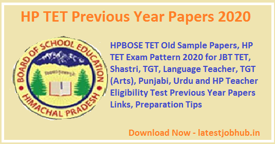 HP TET Previous Year Papers 2020