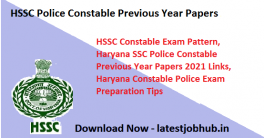 HSSC Police Constable Previous Year Papers
