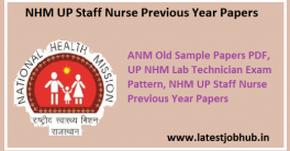 UP NHM ANM Old Question Papers