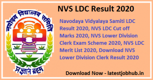 NVS LDC Result 2020