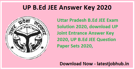 UP B.Ed JEE Answer Key 2020
