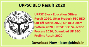 UPPSC BEO Result 2020