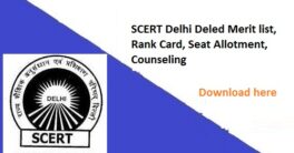 Delhi D.El.Ed Admission List 2023
