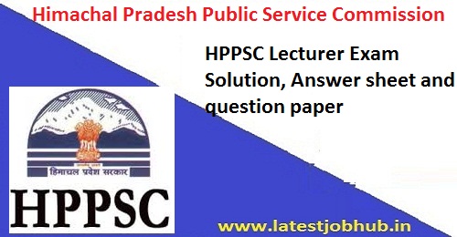 HPPSC Lecturer Answer Key 2021
