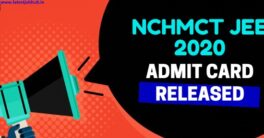 NCHMCT JEE Admit Card 2020