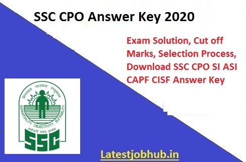 SSC CPO Answer Key 2021