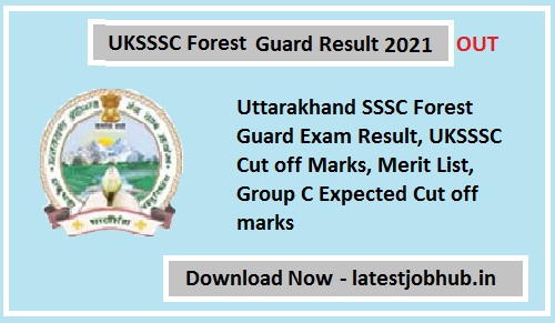 UKSSSC Forest Guard Result 2021