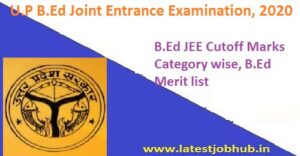 UP B.Ed JEE Cut Off Marks 2021 Bed Entrance Exam Cutoff List