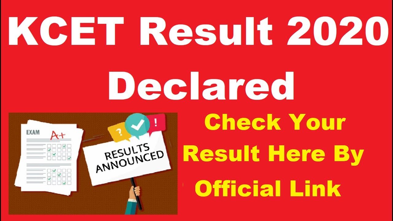 KCET Result 2021 - Karnataka Common Entrance Test Merit List