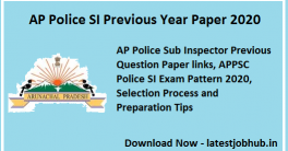 AP Police SI Previous Year Papers 2021