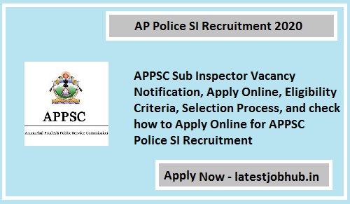 AP Police SI Recruitment 2020