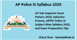 AP Police SI Syllabus 2020-21