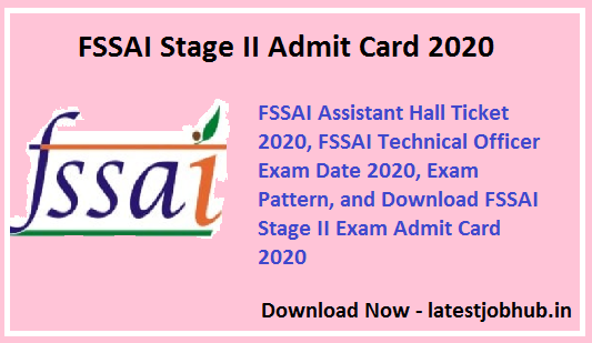 FSSAI-Stage-II-Admit-Card-2020