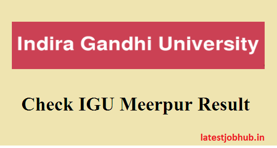 IGU UG PG Exam Result 2023