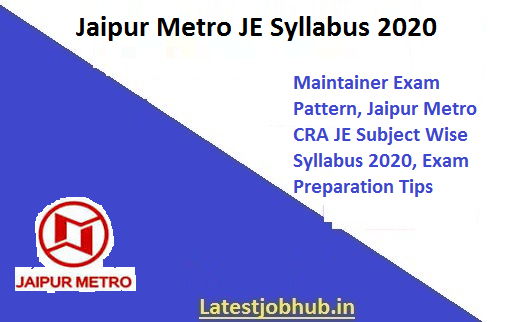 Jaipur Metro JE Syllabus 2020