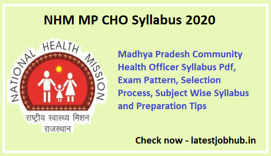 NHM MP CHO Syllabus 2021