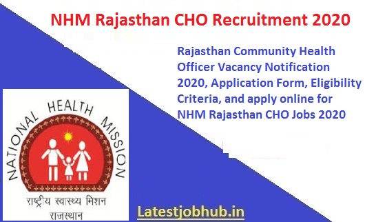 NHM Rajasthan CHO Jobs