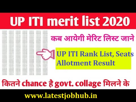 UP ITI Merit list 2020-21