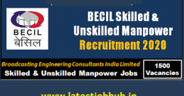 BECIL Unskilled Manpower Recruitment 2020