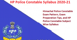 HP Police Constable Syllabus 2021