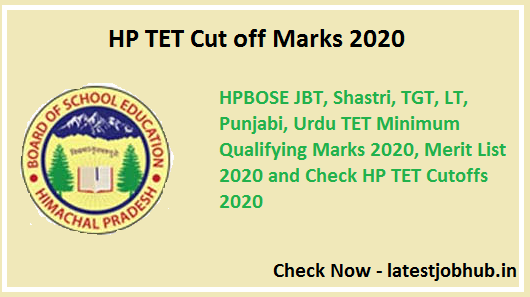 HP TET Cut off Marks 2021