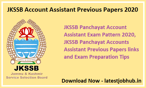 Jammu & Kashmir Account Assistant Selection Process 2021, JKSSB Pan...