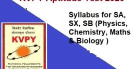 KVPY Syllabus 2020