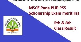 MSCE Pune Scholarship Final Result