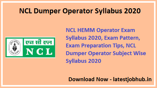 NCL Dumper Operator Syllabus 2020