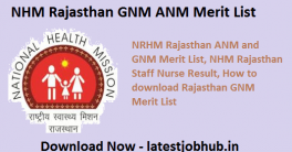 NHM-Rajasthan-GNM-ANM-Merit-List-2022