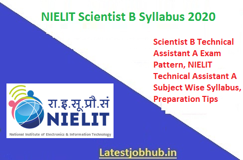 NIELIT Scientific Technical Assistant Syllabus 2020