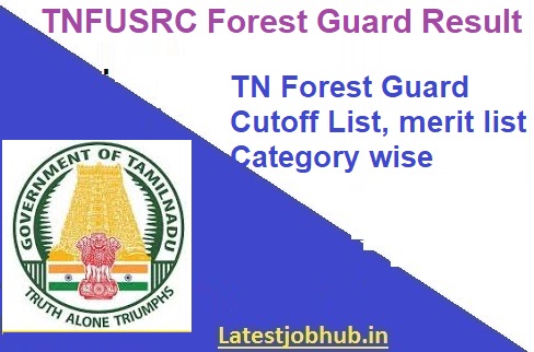TNFUSRC Forest Guard Result 2020-21