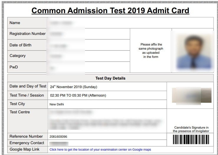 IIM CAT Admit Card 2022 iimcat.ac.in CAT Center City Name