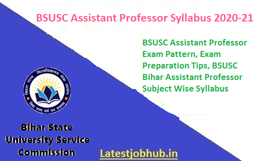 BSUSC Assistant Professor Syllabus 2022