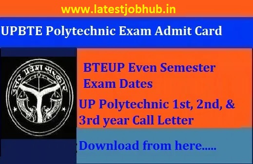 BTEUP Polytechnic Admit Card 2022