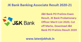 JK Bank Banking Associate Result 2020