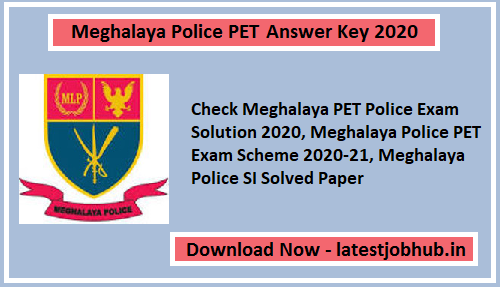 Meghalaya Police Constable Answer Key 2021