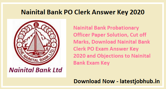 Nainital Bank PO Clerk Answer Key 2020-