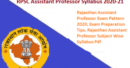RPSC Assistant Professor Syllabus 2022