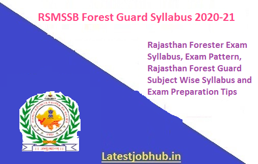 48+ Rajasthan Forest Guard Topic Wise Syllabus