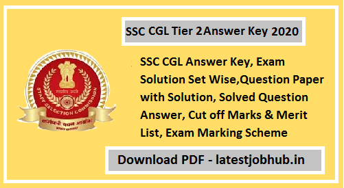 SSC CGL Answer Key 2021