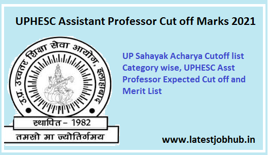 UPHESC Assistant Professor Cut off Marks 2021